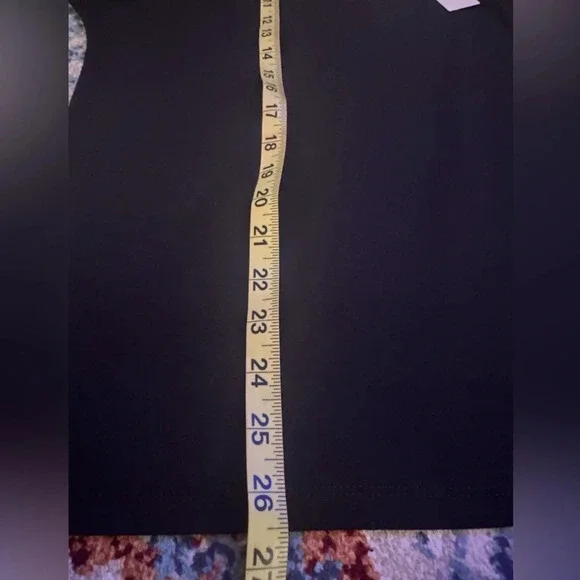 NWT NY & CO Women’s Sz M one shoulder black white blouse 3/4 Sleeve stretch - Picture 2 of 10